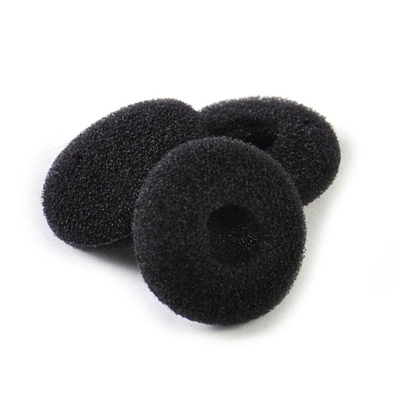 Ougual 12 Pack(24pcs) 18mm Earbud Foam Earpad, Replacement Sponge Covers for Earphone (Black) - Image 1